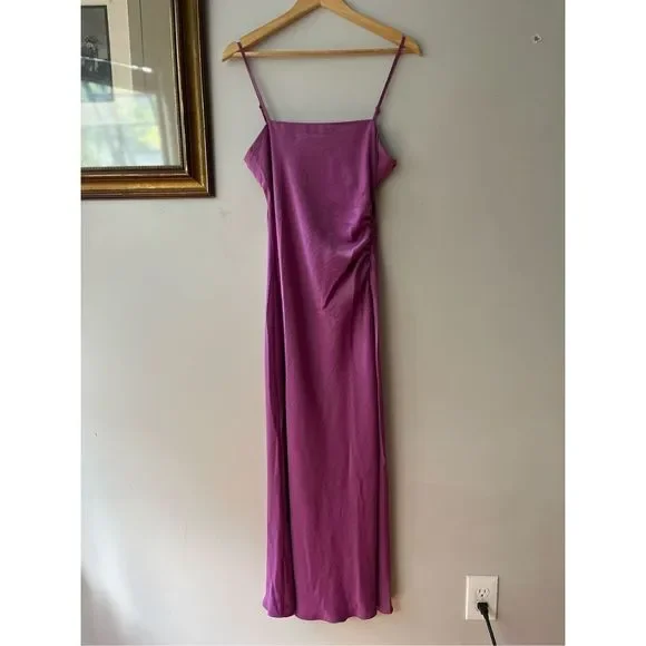 house of harlow pink satin dress House of Harlow 1960 x REVOLVE Lotta Dress in Fuchsia